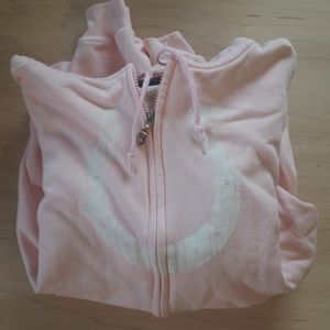 Light pink COLTS hoodie. Full zip.